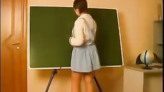 Old teacher seduced and fucked his student hard