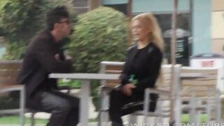 The cute blonde girl was picked up and fucked in the car