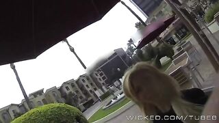 The cute blonde girl was picked up and fucked in the car