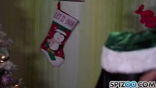Two Snow Maidens fucked by a fat Santa Claus in a steamy Christmas scene