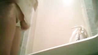 A hidden camera in the toilet captures a graduate peeing - don't peek!