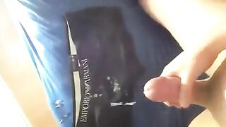 The guy masturbated his dick, but no sperm came out with it