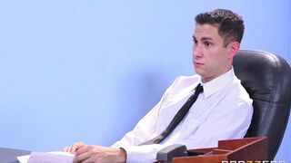 Two girls shared man's penis in an interview, it was a hot FFM