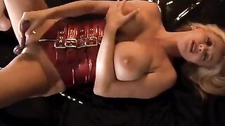 Rachel Aziani gets off with her toy during solo play