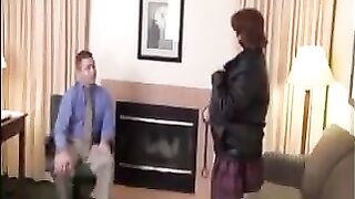 A fat woman satisfies her boss in this hot MILF scene