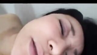 An adult Japanese man plays with his cock and gives himself a blowjob