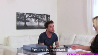 A couple enjoy each other with passion on the couch