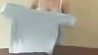 A chick with big milk is giving a master class in this hot vid