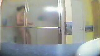 A girl took a shower not knowing that there was a hidden camera