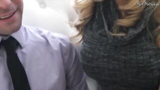 The man fucks a beautiful woman with a shaved pussy, fulfilling fantasies