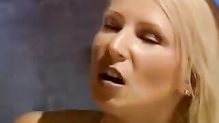 A beautiful girl is being tied up and fucked