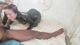Halloween Succubus Uses Her Powers To Milk Her Man Dry in intense BJ action