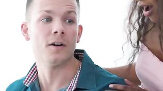 Demi Sutra massages her friend’s cock before a date
