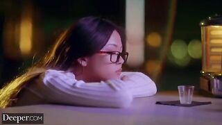 Petite beauty Lulu Chu fucked by a huge black cock on Deeper