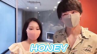 Japanese guy’s slippery handjob with cum lube ends in oiled creampie