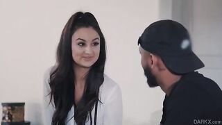 A young student has fun with her tutor in a steamy session