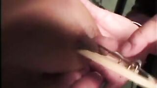 The girl is tied up and fucked in a hardcore scene