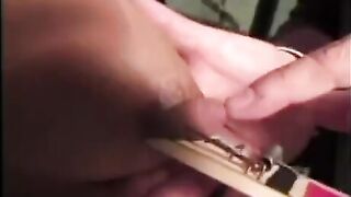 The girl is tied up and fucked in a hardcore scene