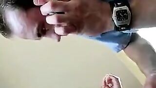 Fisting anal sex with a mobile phone and remote control action