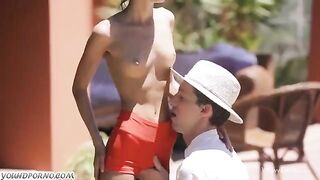 A hot Russian guy is fucking with a pretty young girl