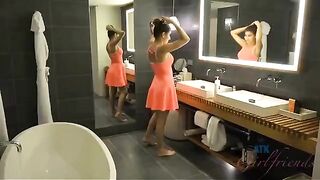 A day of relaxation for a lovely girl arranged by her lover