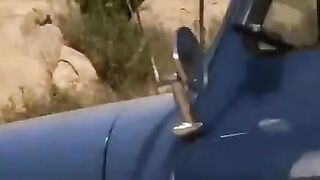 The driver tore off the chick right in the car