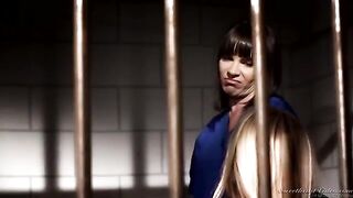 Appetizing girls are fucking in prison, showcasing their passion in every move