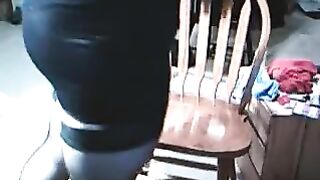 The guy was very excited, he started to undress when he saw the sexy outfit