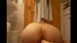 A rubber cock in my ass - homemade sex