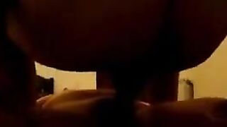 A woman with a sagging belly gets fucked by three men
