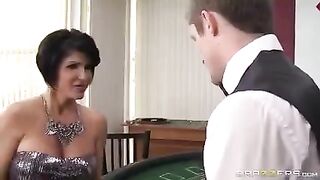 A gambler lost her pussy and mouth to a card game