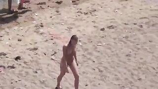A pair of naked people at the bottom of the sea
