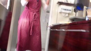Juicy ass in jeans - hidden camera close up action