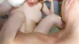 A cute Russian girl with big boobs gets fucked hard