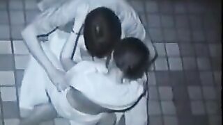 The guy lowered his pants and had anal sex with girlfriend