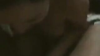 Busty woman dancing naked at home, her husband watching without resistance
