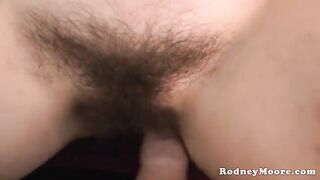 A neighbor with a natural hairy pussy wants sex