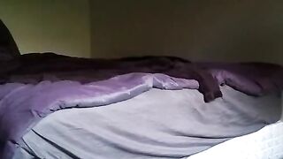 A girl had no idea there was a camera in the bedroom
