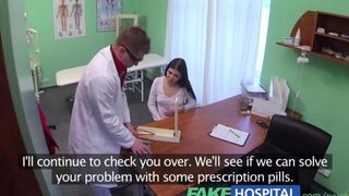 A perverted doctor examines a girl with his dick