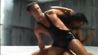 The fight ended with oil sex for a beautiful brunette
