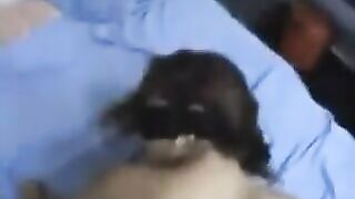 A bent girlfriend reached a deep point with her hand