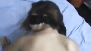 A bent girlfriend reached a deep point with her hand