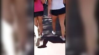 A student's juicy ass was spotted by a peeping camera