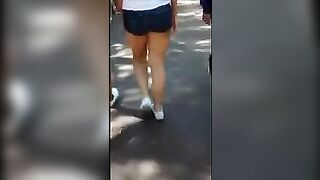 A student's juicy ass was spotted by a peeping camera