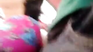 A man rubs his cock through a riser on women in a bus