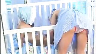 A tiny man fucked a hot babysitter with perfect natural tits