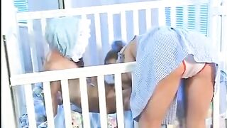 A tiny man fucked a hot babysitter with perfect natural tits