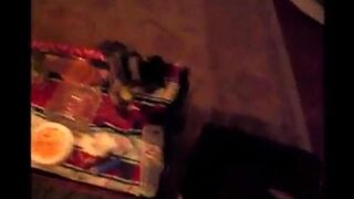 The girl was a drunk at the bottom and started to suck a penis