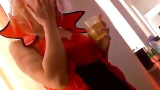 Students arranged a Halloween party and got fucked up with booze