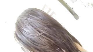 First-person sex with a young brunette with natural tits is incredibly hot
